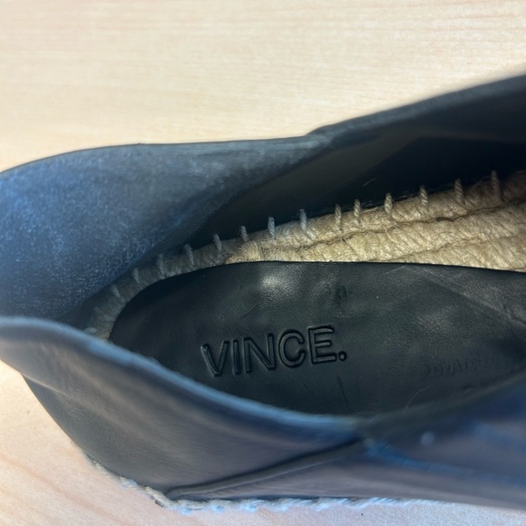 Vince size 6 NWT (no box bottom stickers still affixed)Black leather Espadrilles - Picture 15 of 15